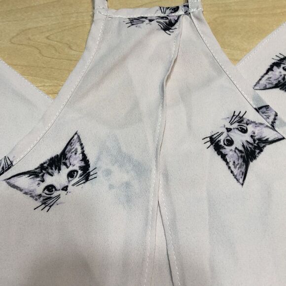 Everly open back sheer tank. Small adjustable - Picture 4 of 5